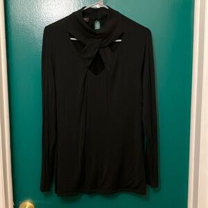 INC Black Cut Out Blouse